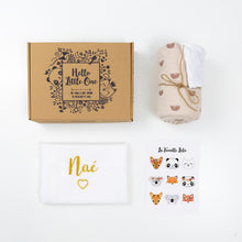Box bébé cadeau personnalisée fait main Roselayette Créa couverture et lange brodé