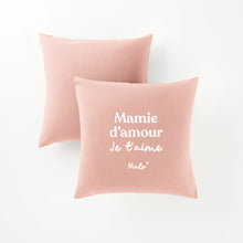 Housse de coussin "mamie" - couleur et design au choix - 40x40 cm